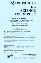 ACTES DU COLLOQUE (I) : POURQUI L’ÉGLISE? LA DIMENSION ECCLÉSIALE DE LA FOI DANS L’HORIZON DU SALUT