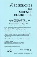 DOSSIER PRÉPARATOIRE AU COLLOQUE DES RSR (PARIS, 8 – 10 NOVEMBRE 2011)