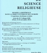 ACTES DU COLLOQUE (I) PENSER LA DIFFÉRENCE DANS LA CRISE CULTURELLE DE L’EUROPE