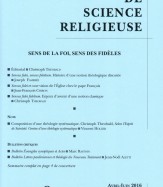 SENS DE LA FOI, SENS DES FIDÈLES (104/2 – avril-juin 2016)