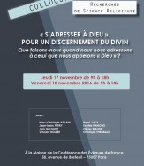 25ème colloque : « S’adresser à Dieu » – Pour un discernement du divin