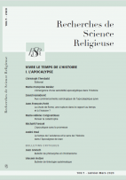 VIVRE LE TEMPS DE L’HISTOIRE I. L’APOCALYPTIQUE