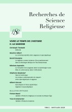 VIVRE LE TEMPS DE L’HISTOIRE II. LA SAGESSE