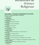 KARL RAHNER – La puissance d’engendrement d’une pensée. ACTES du 27e Colloque des RSR (Paris, 6-8 Janvier 2021)