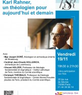 À la suite du 27ème colloque portant sur la pensée de KARL RAHNER