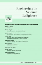 Historiographie  du catholicisme  européen  contemporain