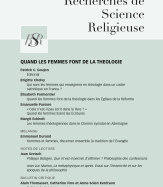 Quand les femmes font de la théologie